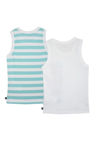 2 camisolas de alças de pijama Luis - Azul - Branco e azul