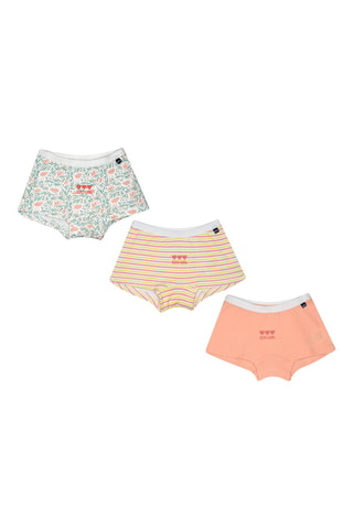 3 shorties - Amarelo e branco - Branco e amarelo