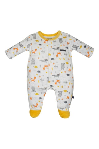 Babygro Branco e amarelo - Branco, amarelo e cinzento
