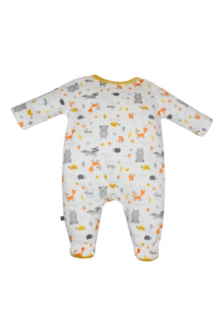 Babygro Branco e amarelo - Branco, amarelo e cinzento