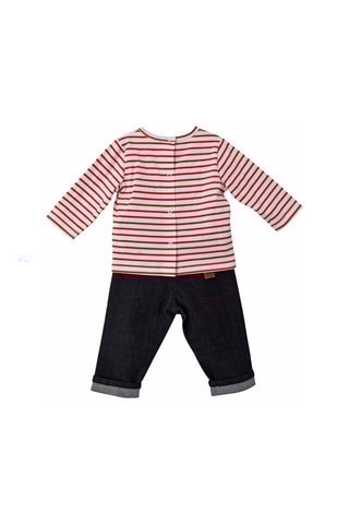 T-shirt e calças de ganga Bartholome Cru e bruto - Bege e azul