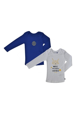 2 t-shirts Douggy Azul-marinho - Branco, preto, azul e amarelo