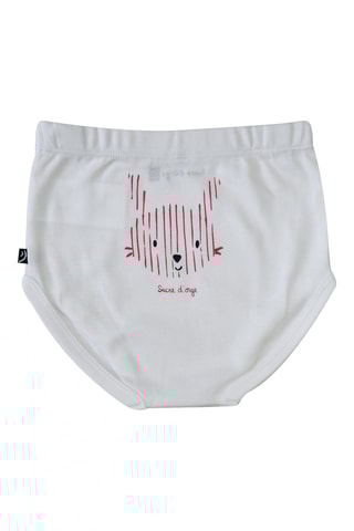 2 cuecas Fúcsia e branco - Branco, preto e violeta