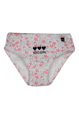 3 cuecas Eldora Fúcsia, cinzento e branco - Branco, rosa e cinzento