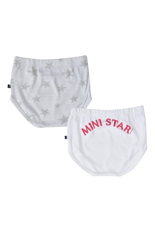 2 cuecas Enerstina Branco e cinzento - Branco e cinzento