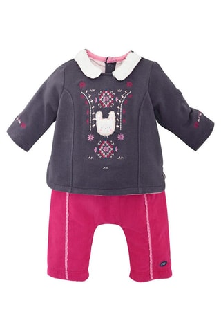 Camisola e calças Cinzento e rosa - Rosa e cinzento