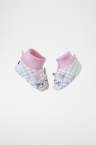 Pantufas Betsey Branco e rosa - Branco e rosa