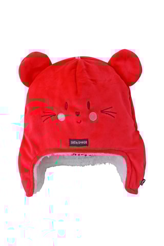 Gorro aviador com orelhas Betanie Vermelho - Vermelho