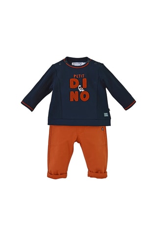 Sweat e calças Azul-marinho - Branco, azul e castanho