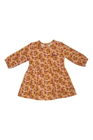 Vestido e collants Ivana Mostarda e rosa - Amarelo e rosa