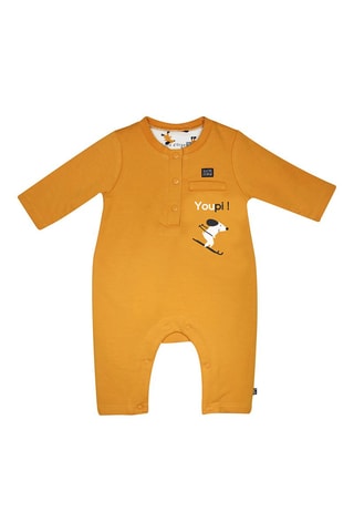 Macacão e babete Juste Amarelo - Amarelo