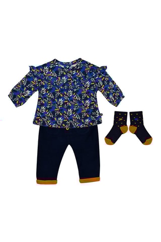 Conjunto de 3 peças Azul - Azul