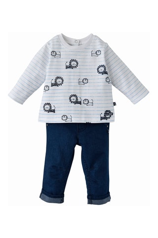 T-shirt e calças de ganga  Azul - Azul