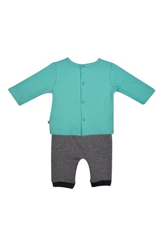 T-shirt e calças  Cinzento e azul - Azul e cinzento