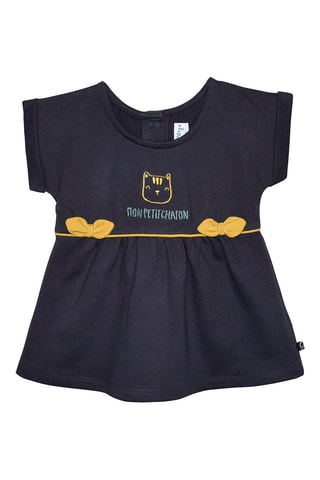 Vestido e babygro Antracite e branco - Branco, verde, amarelo e cinzento