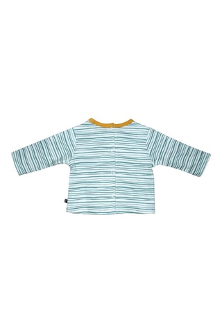 Jardineiras e t-shirt Antracite e branco - Branco, azul, amarelo e cinzento