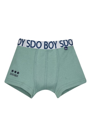 3 boxers - Caqui e branco - Branco e verde