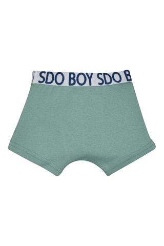 3 boxers - Caqui e branco - Branco e verde