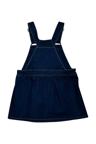 Vestido-jardineira de ganga Azul-marinho - Preto, azul, amarelo, laranja e rosa