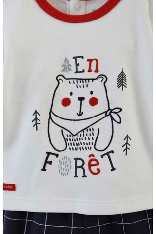 T-shirt e calças Boudha Branco e azul noite - Branco e azul