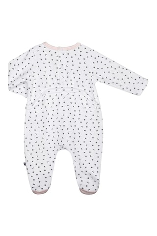 Babygro Branco e nude - Branco, preto, bege e rosa