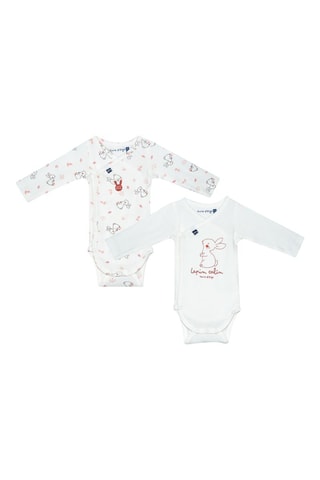 2 bodies Léonin - Branco - Branco e laranja