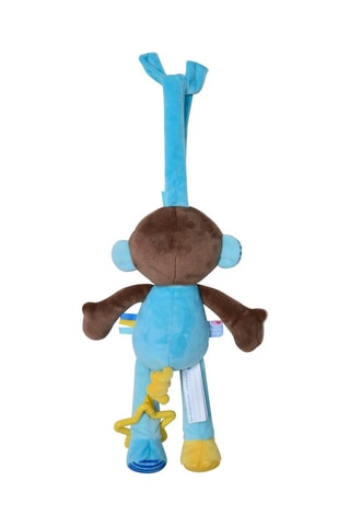 Brinquedo macaco de despertar Castanho e azul