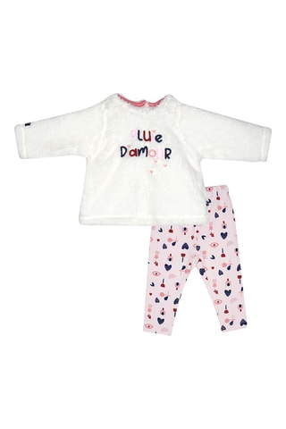 Sweat e leggings Joa Rosa e branco - Branco e rosa