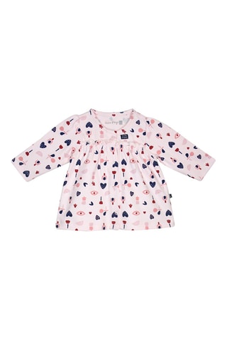 T-shirt e jeggings Julienne Azul-escuro e rosa-claro - Azul e rosa