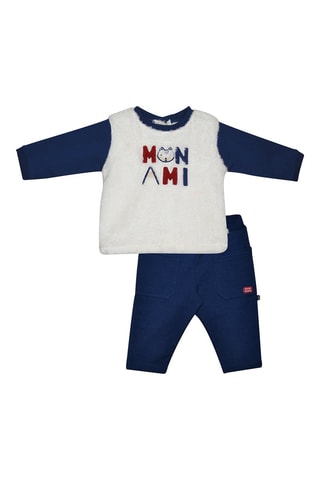 Sweat e calças Jose Cru e azul - Branco e azul