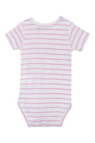 2 bodies Fúcsia e branco - Branco, preto, azul e violeta