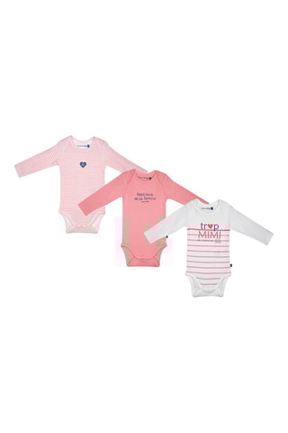 3 bodies Janelle Rosa e branco - Branco e rosa