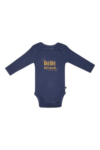 3 bodies Maidi - Branco e azul-marinho - Branco e azul