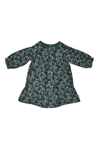 Vestido e casaco de malha sem mangas - Verde-escuro e branco - Verde-escuro