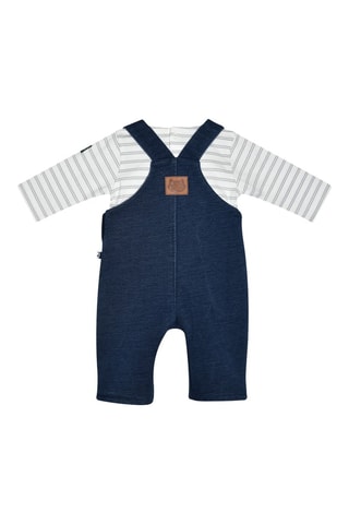 Jardineiras e t-shirt - Azul-escuro - Azul-escuro