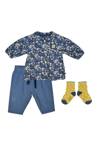 Conjunto de 3 peças - Azul-escuro - Azul-escuro