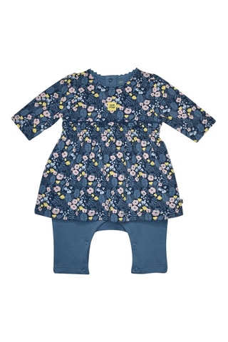 Macacão efeito ilusório - Azul-marinho - Azul