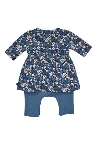 Macacão efeito ilusório - Azul-marinho - Azul