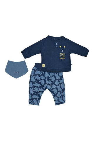 Conjunto de 3 peças - Azul-marinho - Azul-marinho