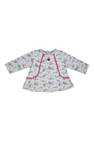 T-shirt e calças - Cinzento e rosa - Cinzento