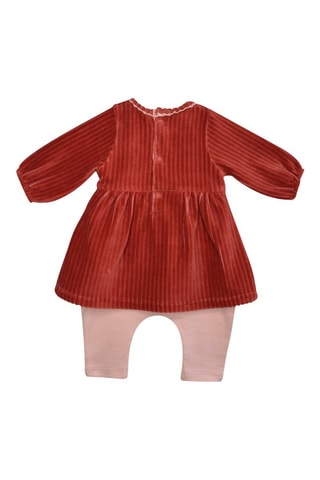 Vestido e calças - Ferrugem e rosa - Rosa