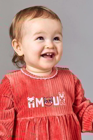 Vestido e calças - Ferrugem e rosa - Rosa