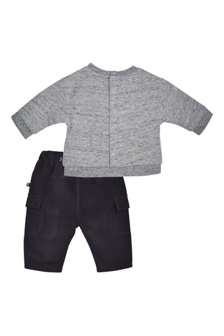 Sweat e calças - Cinzento mesclado e preto - Cinzento