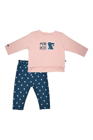 T-shirt e jeggings - Rosa - Rosa