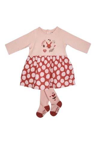 Vestido e collants - Rosa - Rosa