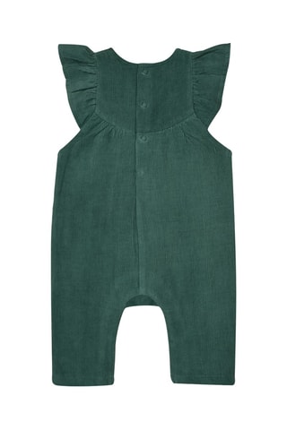 T-shirt e jardineiras - Branco e verde - Branco