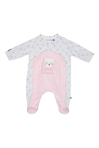 Babygro - Branco e rosa - Branco