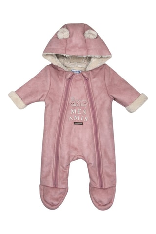 Macacão integral com capuz - Rosa - Rosa