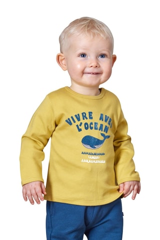 T-shirt e calças - Amarelo e azul-marinho - Amarelo