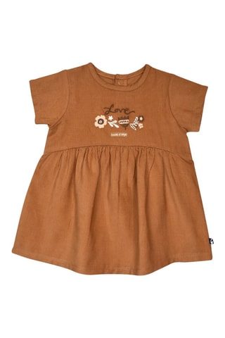 Vestido e t-shirt - Castanho - Castanho